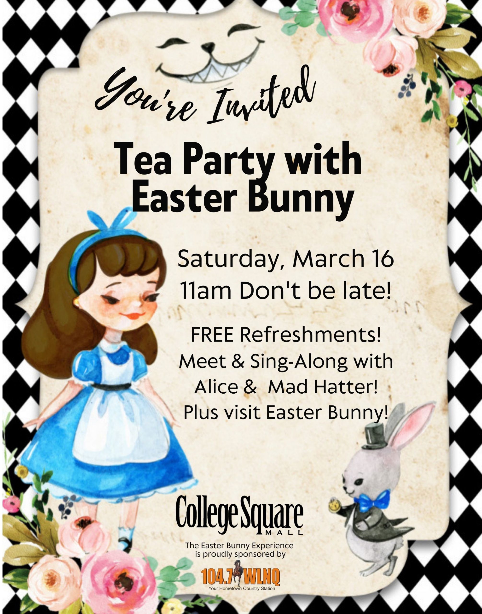 Tea Party With Easter Bunny College Square Mall